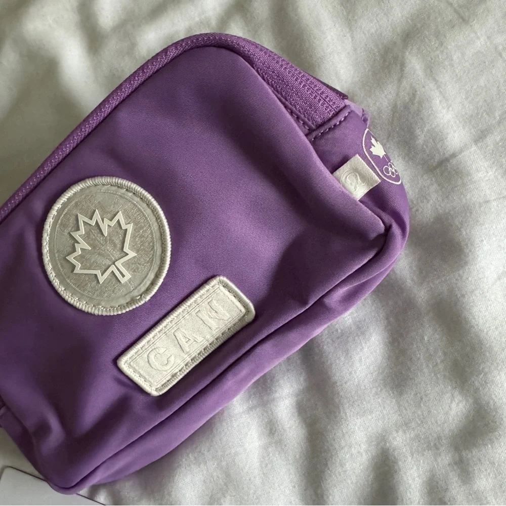 🆕🇨🇦 Lululemon Team Canada Future Legacy Mini Belt Bag Purple Blossom Lt Ivory